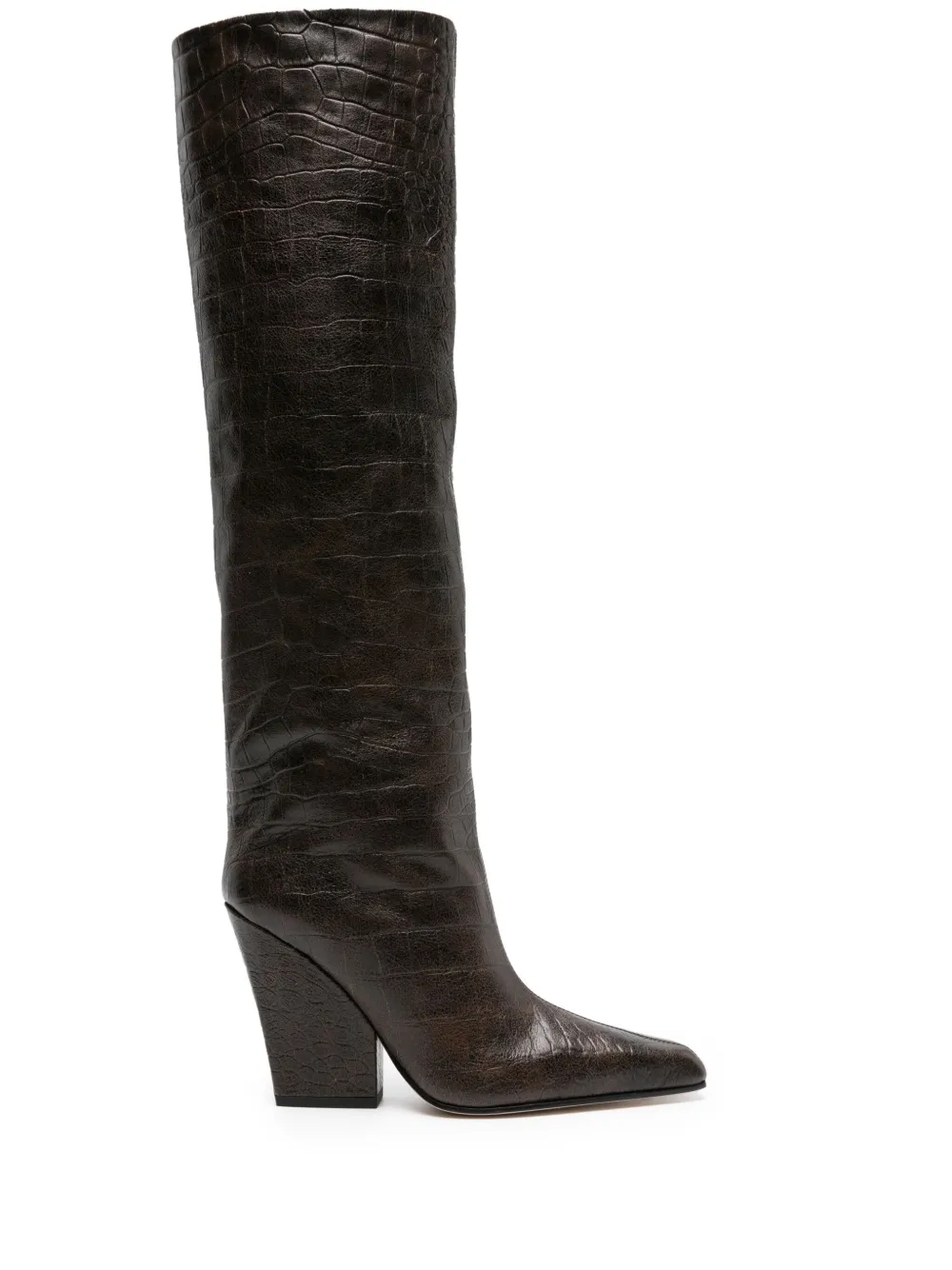 Paris Texas Jane 100mm leather boots Brown