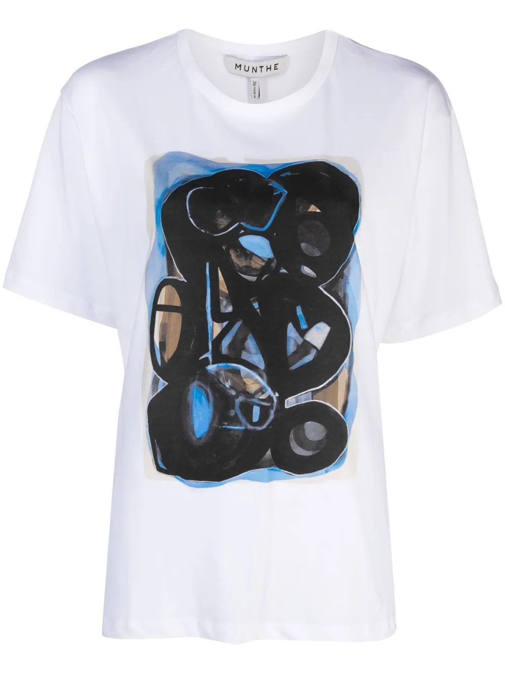 MUNTHE T-shirt met print Wit