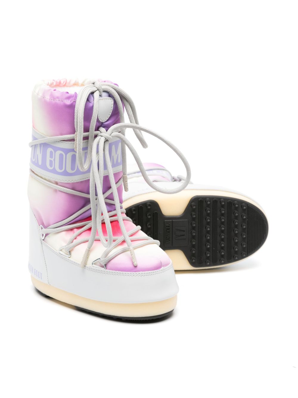 Shop Moon Boot Icon Tie-dye Pattern Snow Boots In Grey