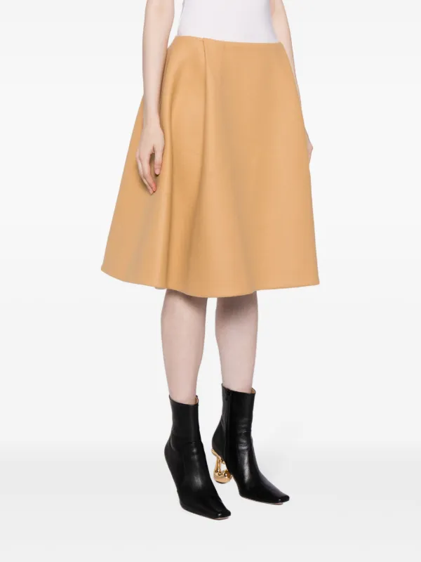 スカート KHAITE Woman Skirt Beige 4123186 963 KHAITE Lenno suede midi skirt | NET-A-PORTER