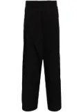 Yoshiokubo elasticated-waist drop-crotch trousers - Black