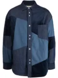 FIVE CM patchwork shirt jacket - Blue