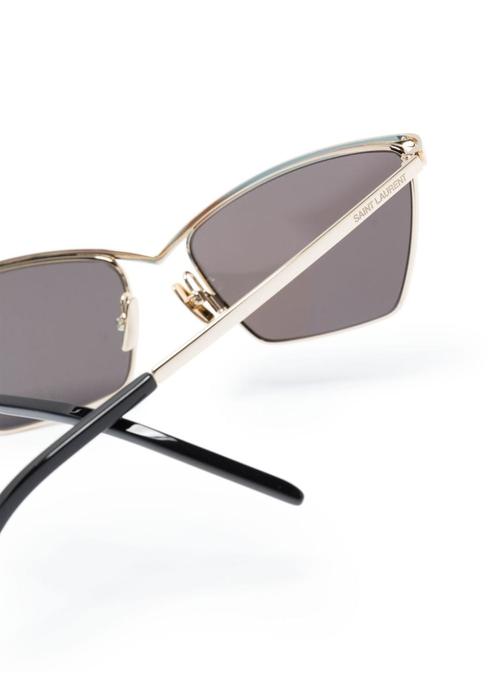 Shop Saint Laurent Sl637 Cat-eye Sunglasses In Gold