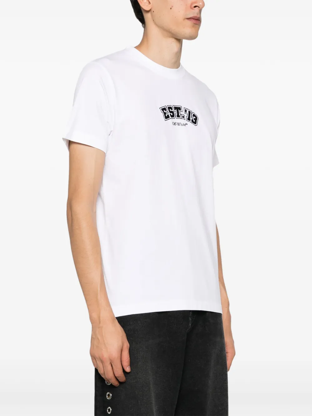 Off-white Logic Cotton T-shirt In White