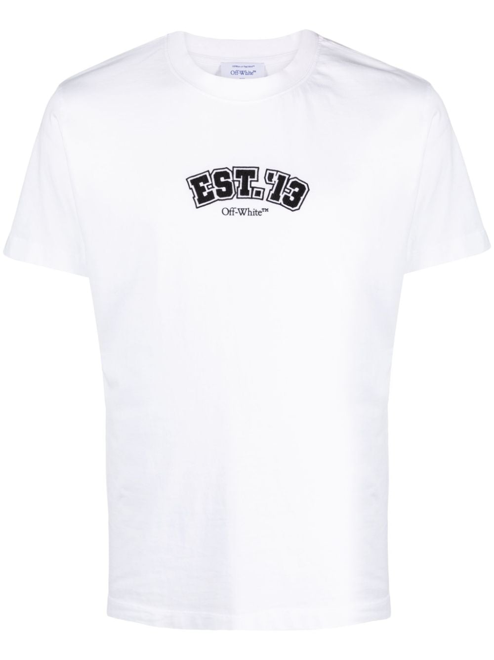 Shop Off-white Logic Cotton T-shirt In White