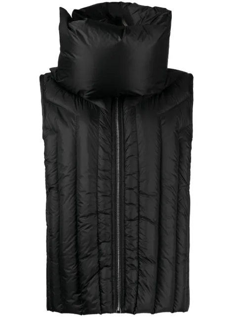 Rick Owens funnel-neck quilted down gilet