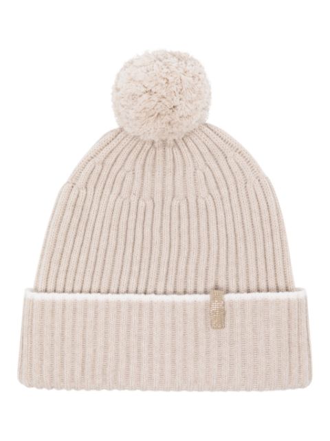 Brunello Cucinelli pompom-detail cashmere beanie Women