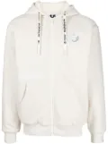 AAPE BY *A BATHING APE® logo-appliqué hooded jacket - White