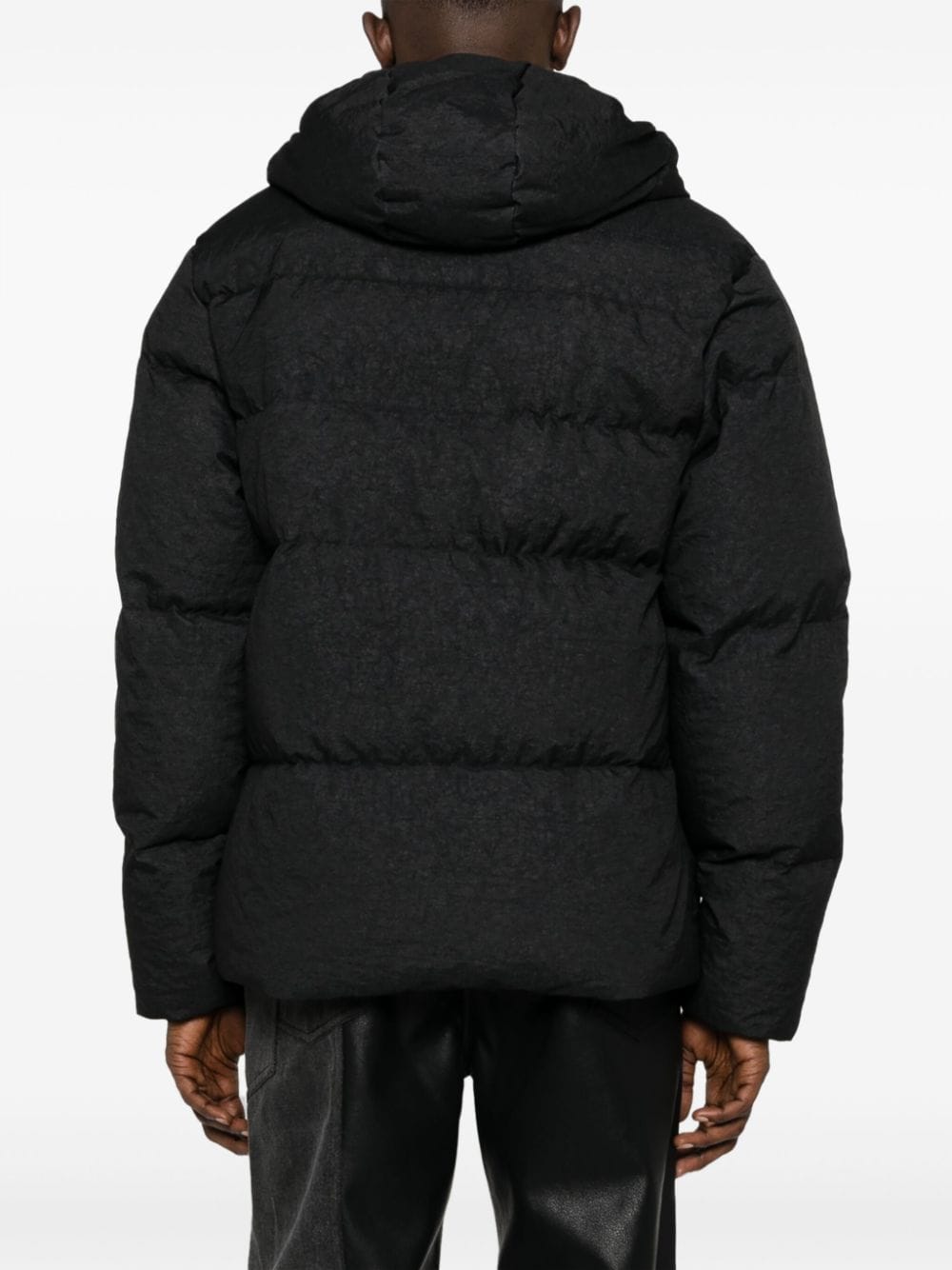 Shop C.p. Company Co-ted Goggle Down Jacket In Black