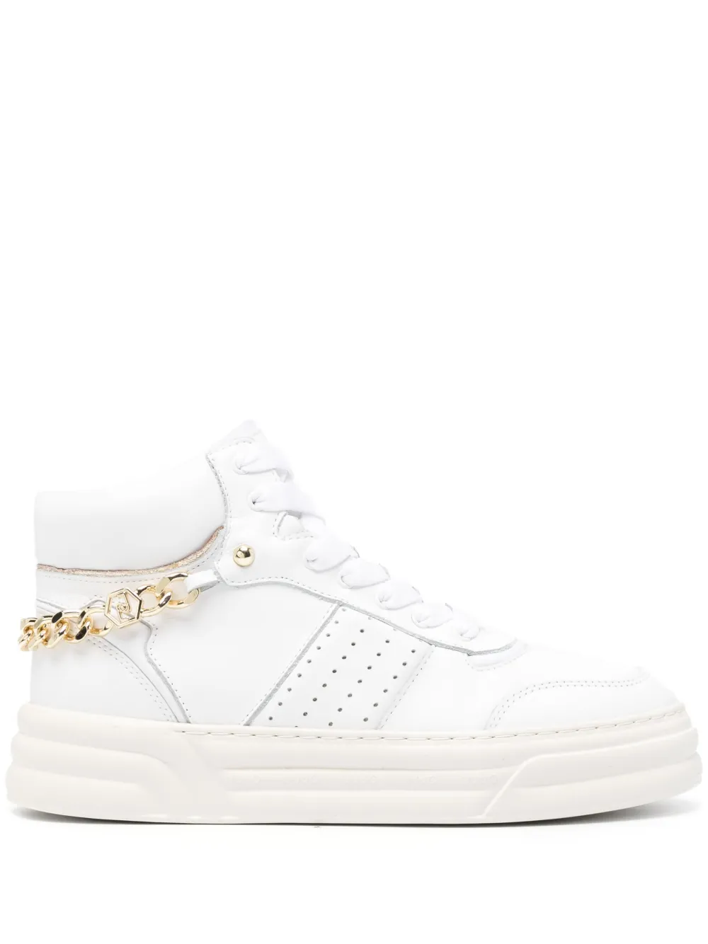 LIU JO high-top leather sneakers White
