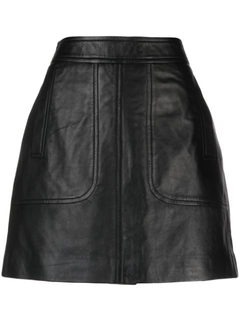 MUNTHE Limone leather miniskirt