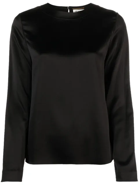 Saint Laurent keyhole detail silk blouse