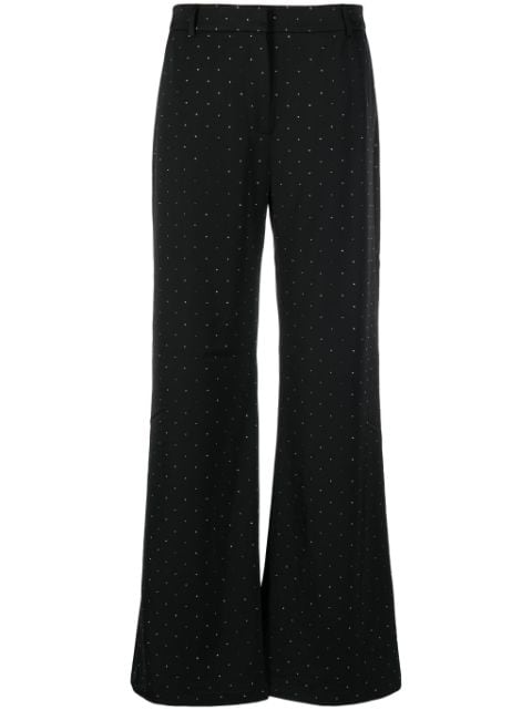MUNTHE Leileen crystal-embellished flared trousers