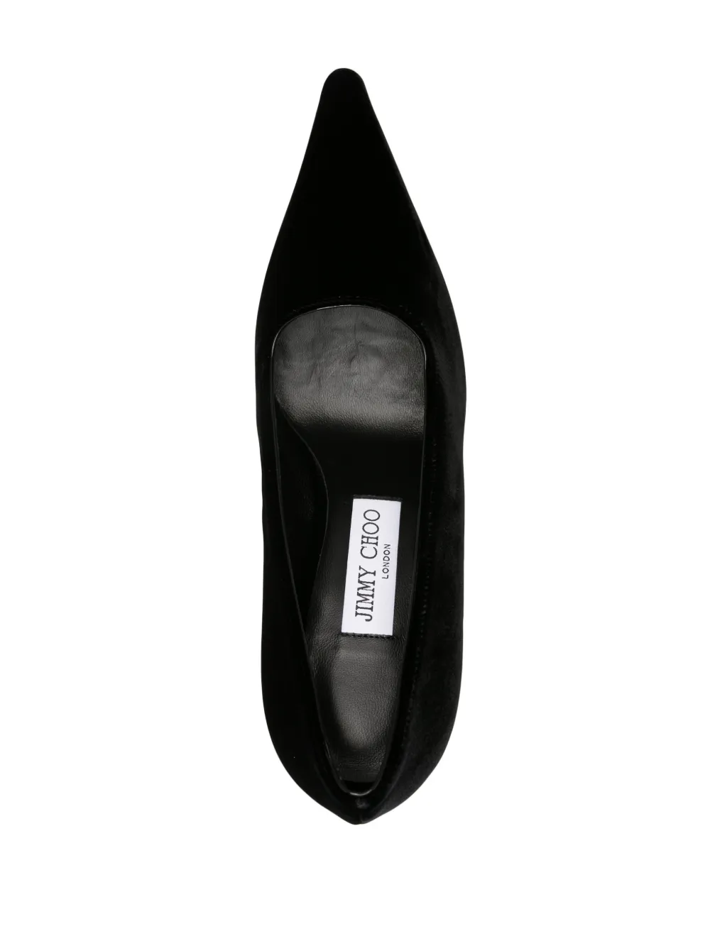 Jimmy Choo Ixia 80 Leather Dã©col In Black