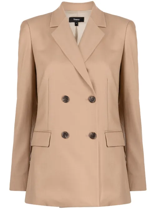 Blazer en flanelle à boutonnière croisée - Theory - Modalova