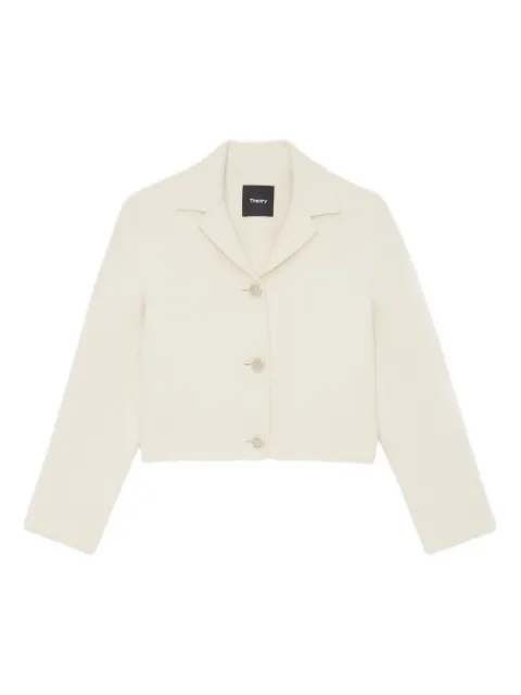 Theory cropped button-front jacket