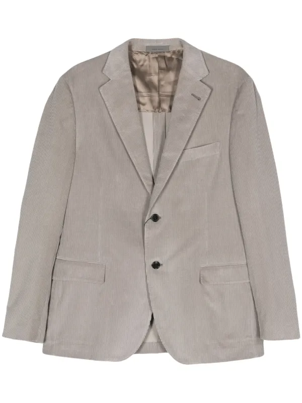 Corneliani コーデュロイ シングルジャケット | グレー | FARFETCH JP