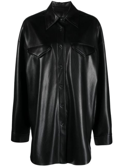 Kaysa faux-leather shirt