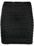 Nanushka Ceara smocked mini skirt - Black