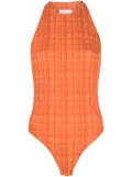 Nanushka crinkled open-back body - Orange