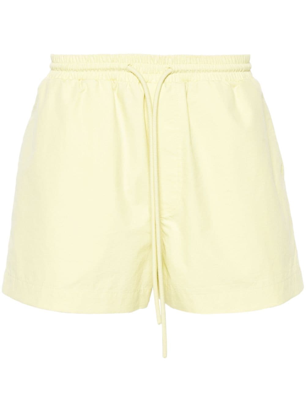 Shop Nanushka Elasticated-waist Cotton Shorts In Yellow