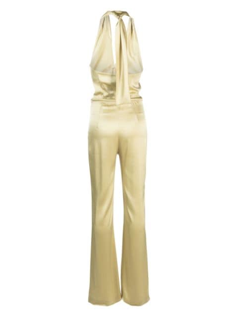 draped halterneck jumpsuit