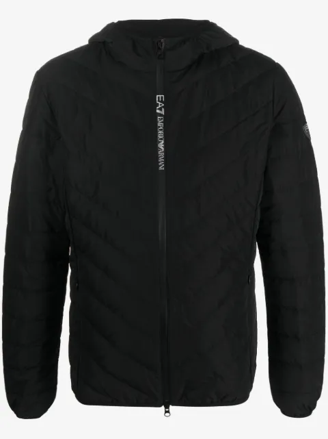 Ea7 Emporio Armani chamarra capitonada con capucha