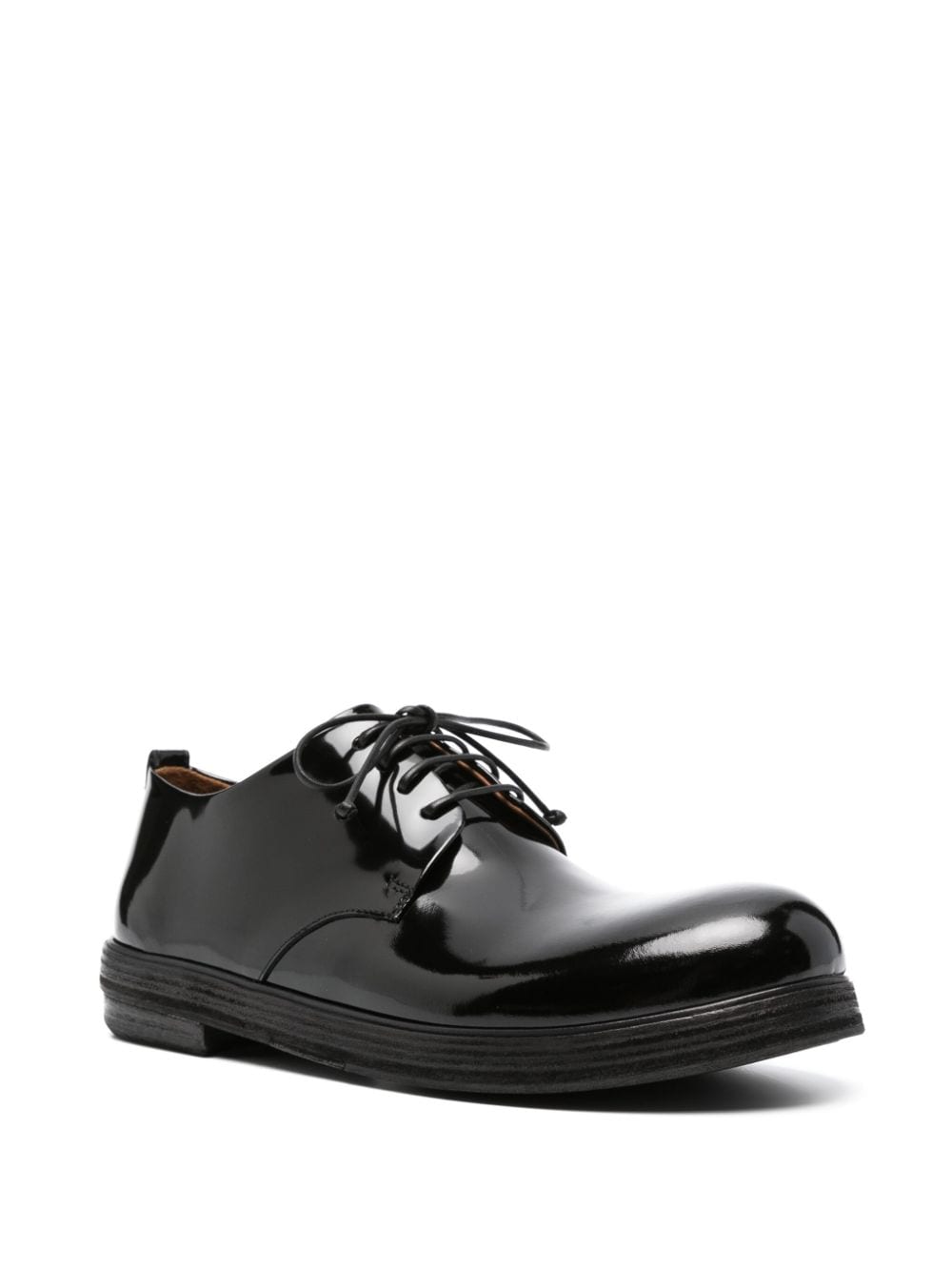 Marsèll Muso patent-finish leather derby shoes - Zwart