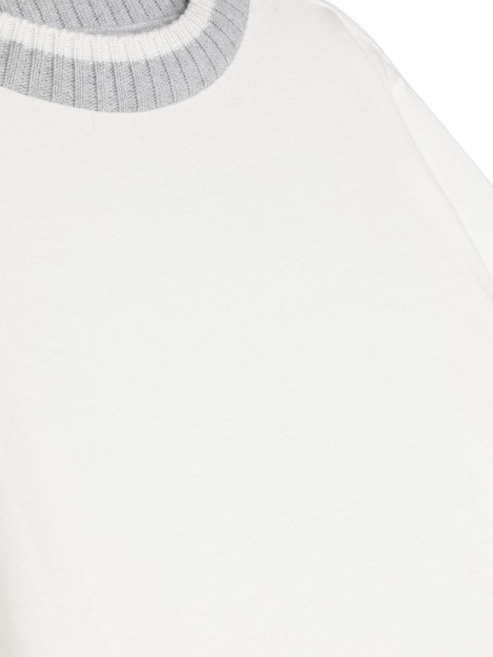 Shop Eleventy Logo-embroidered Ribbed-neck Cotton T-shirt In White