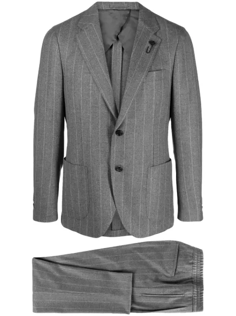 Lardini traje con rayas diplomáticas estampadas