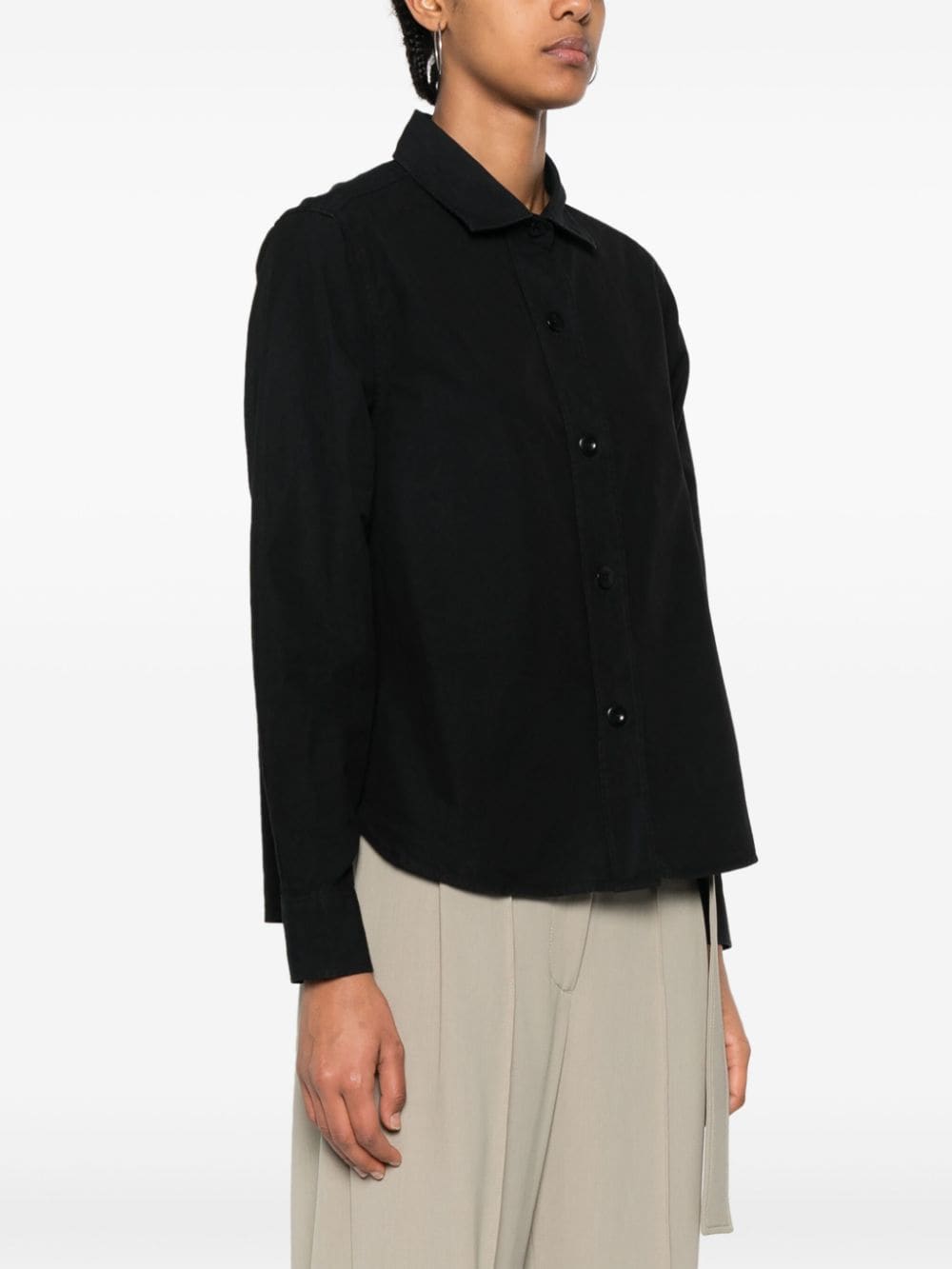 Shop Margaret Howell Tailored Cotton-poplin Shirt In Black