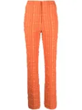 Nanushka Juna seersucker trousers - Orange