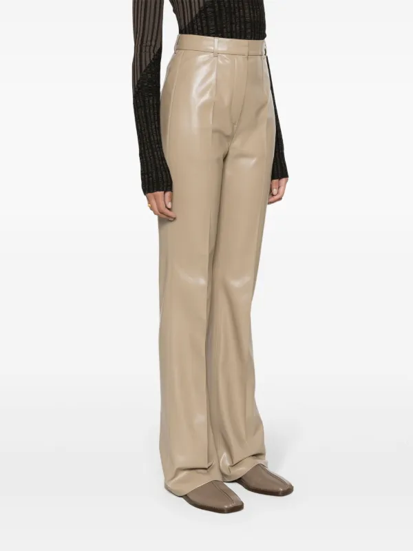 パンツ Nanushka Leena Pant Leena - Okobor™ Alt-Leather Pants - Ashy Taupe – Nanushka
