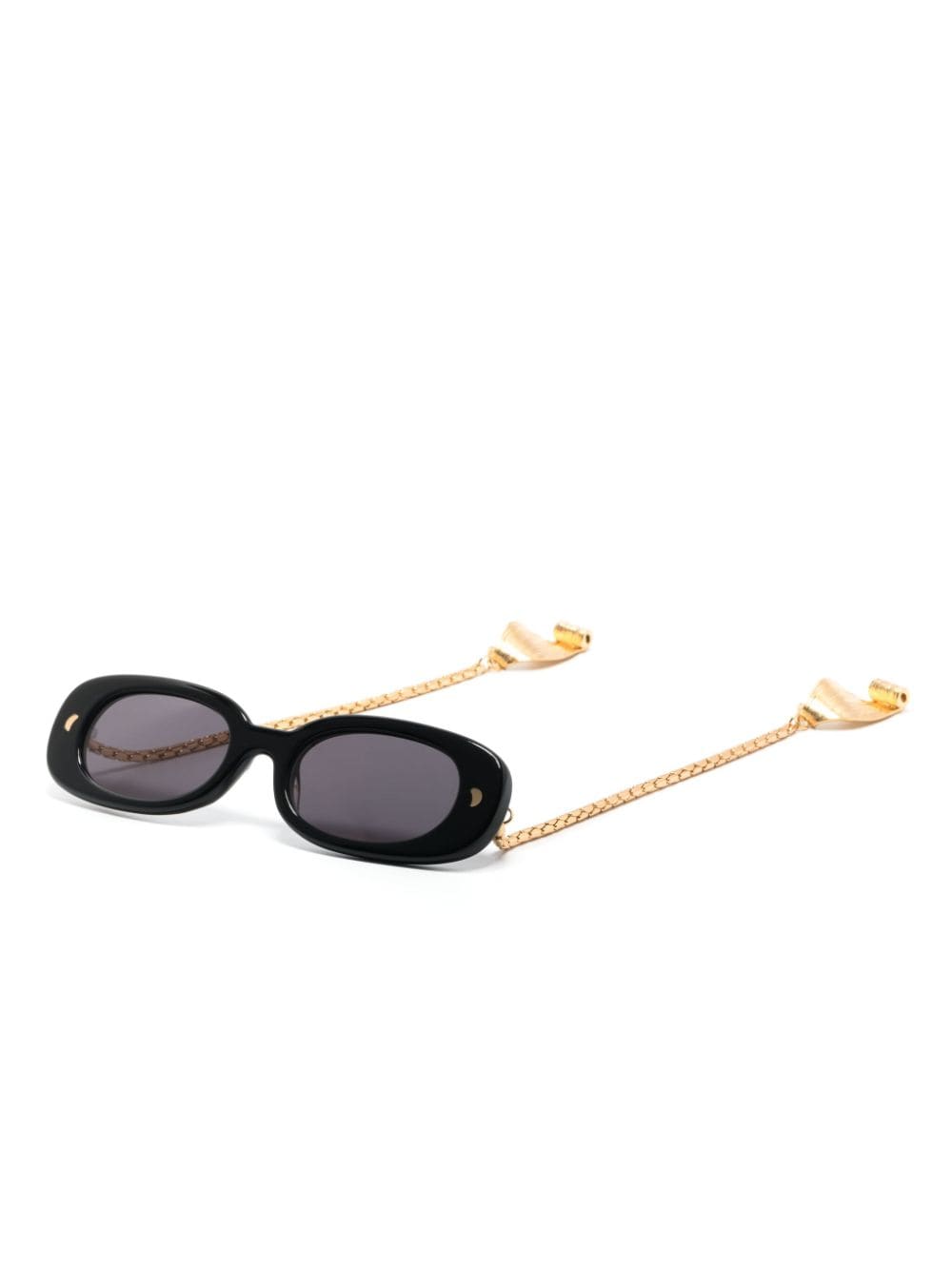 Nanushka Chic zonnebril met ovalen montuur Zwart