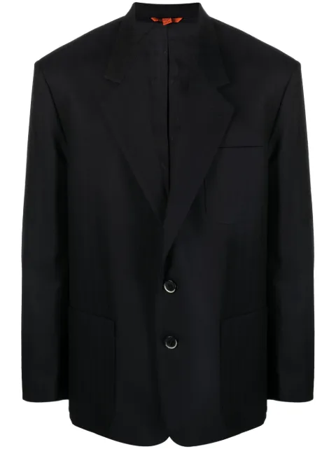 Barena tonal-striped single-breasted wool blazer