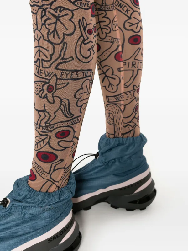 Walter Van Beirendonck グラフィックレギンス Walter Van Beirendonck グラフィック レギンス | ブラック