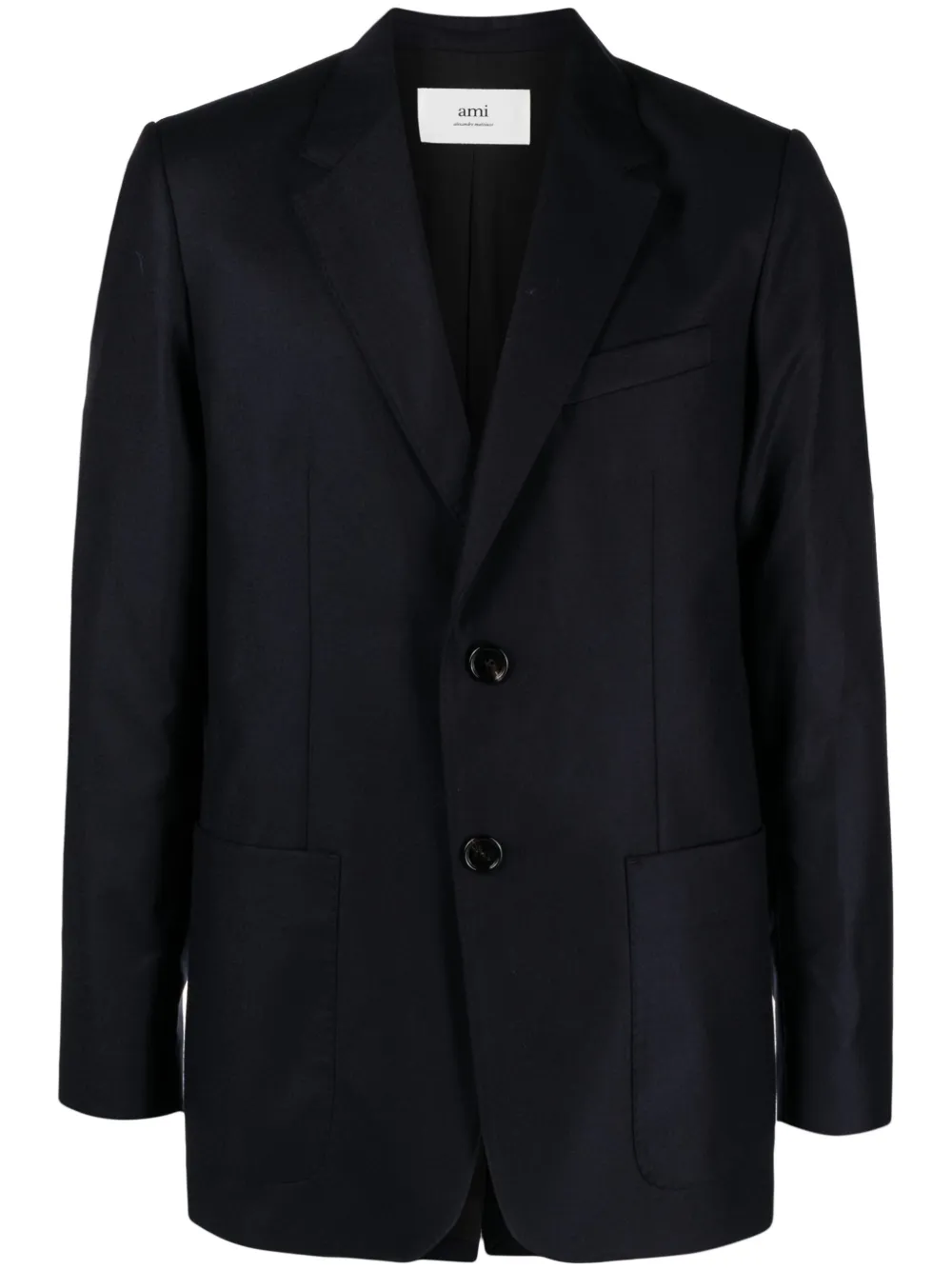 AMI Paris virgin-wool blazer Blauw