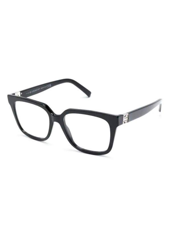 Givenchy Eyewear logo plaque square frame Glasses Black FARFETCH AO