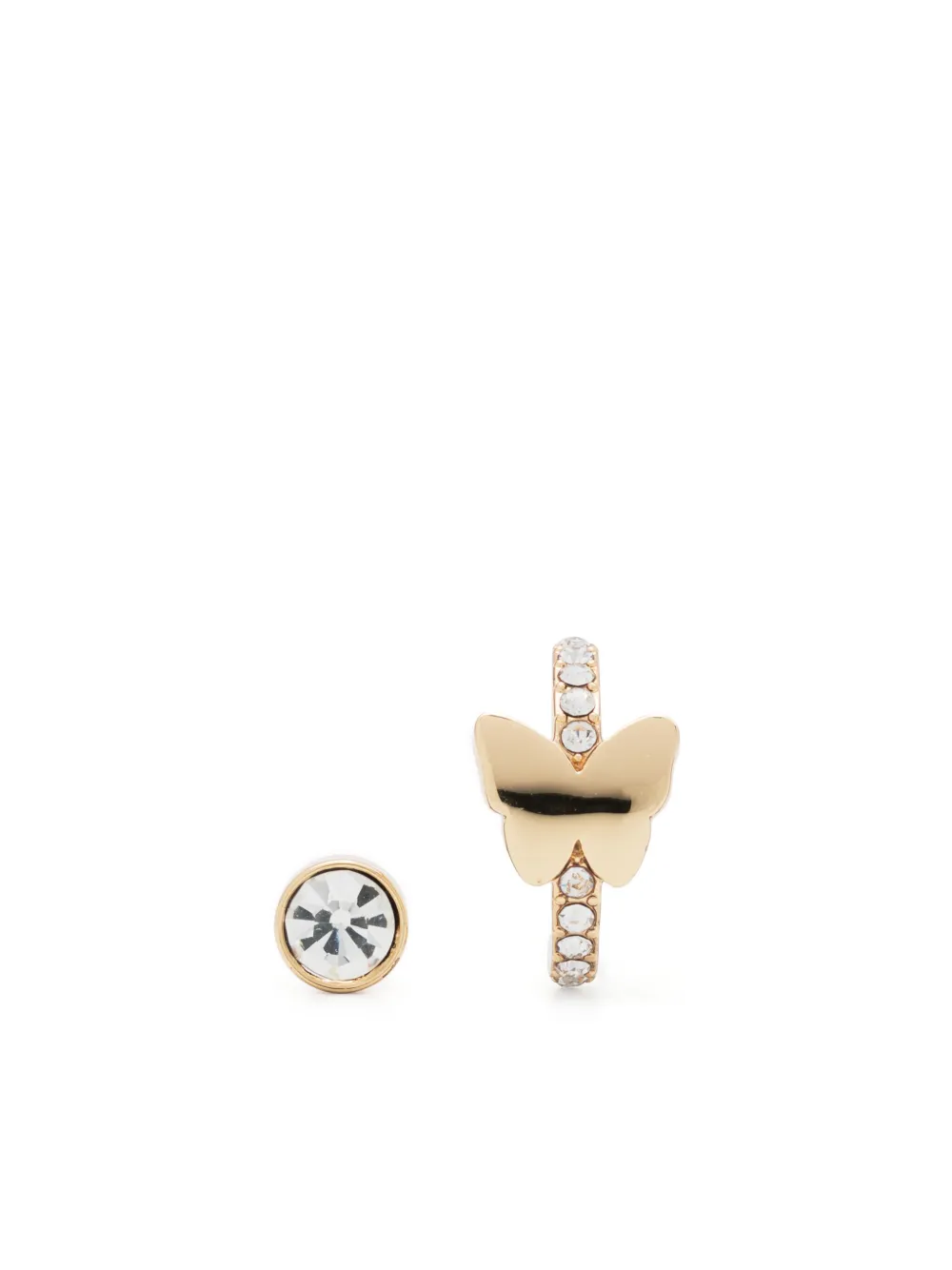 DKNY crystal embellished butterfly motif Earrings Farfetch