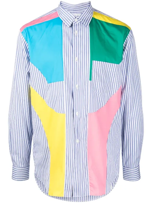 Chemise rayée à design patchwork - Comme Des Garçons Shirt - Modalova