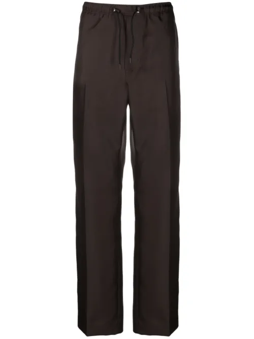 Pantalon droit à rayures latérales - Lanvin - Modalova