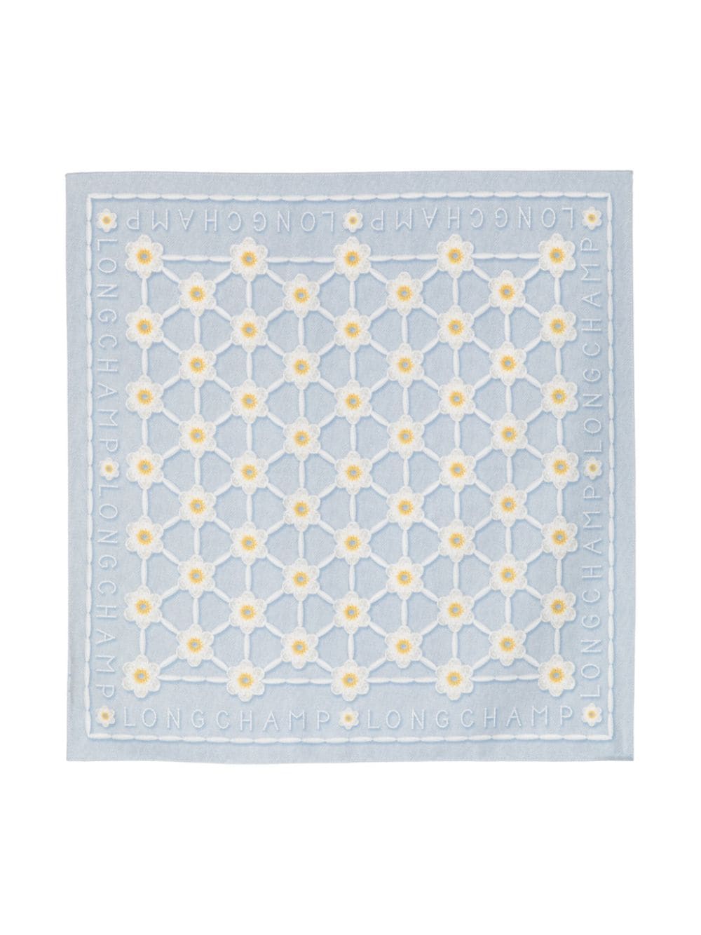 Image 1 of Longchamp Daisies 50 silk scarf
