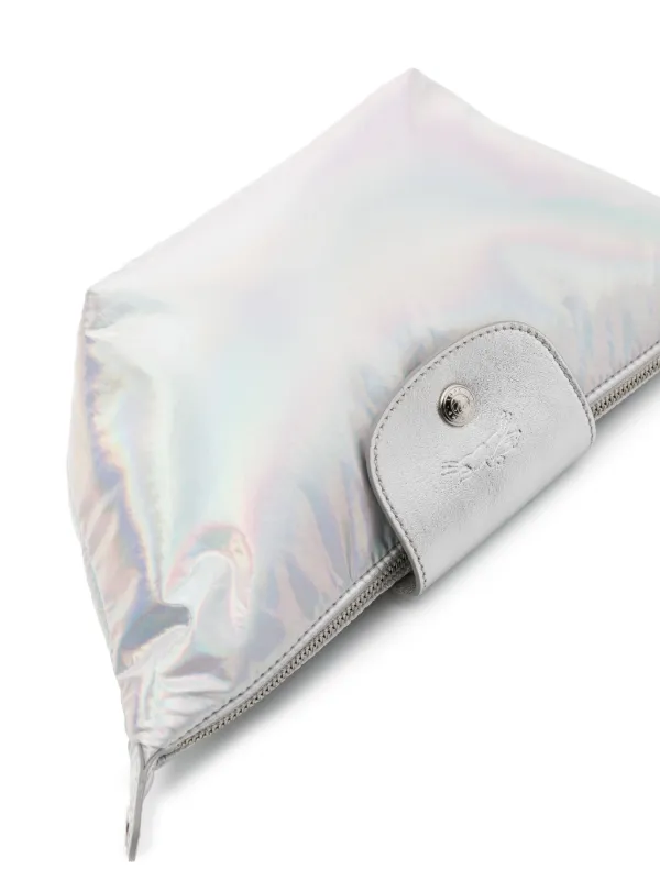 Silver holographic clutch on sale bag