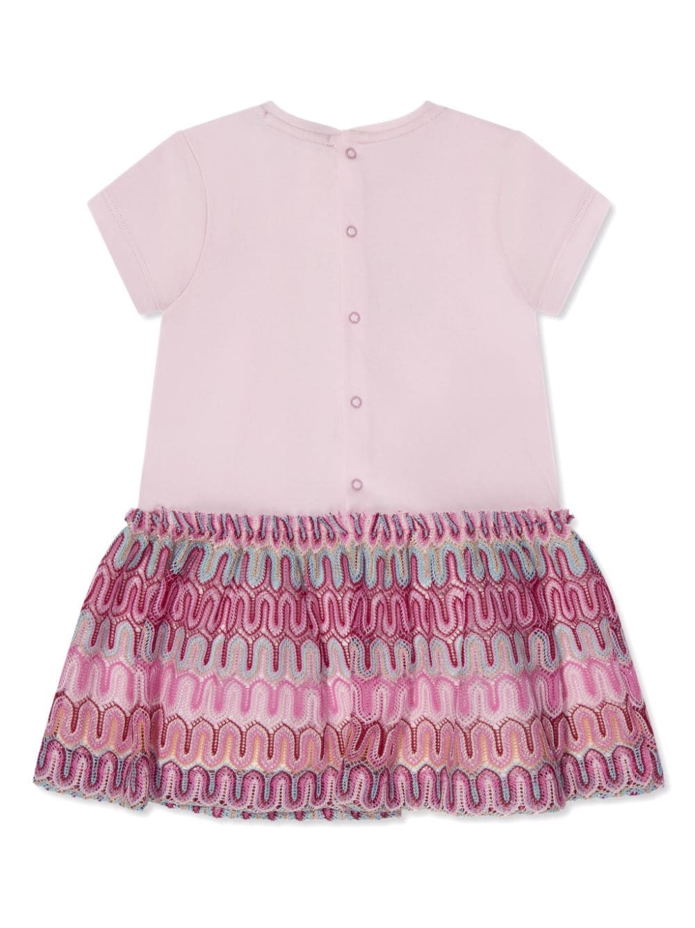 Aigner Kids logo-print cotton-blend dress - Roze