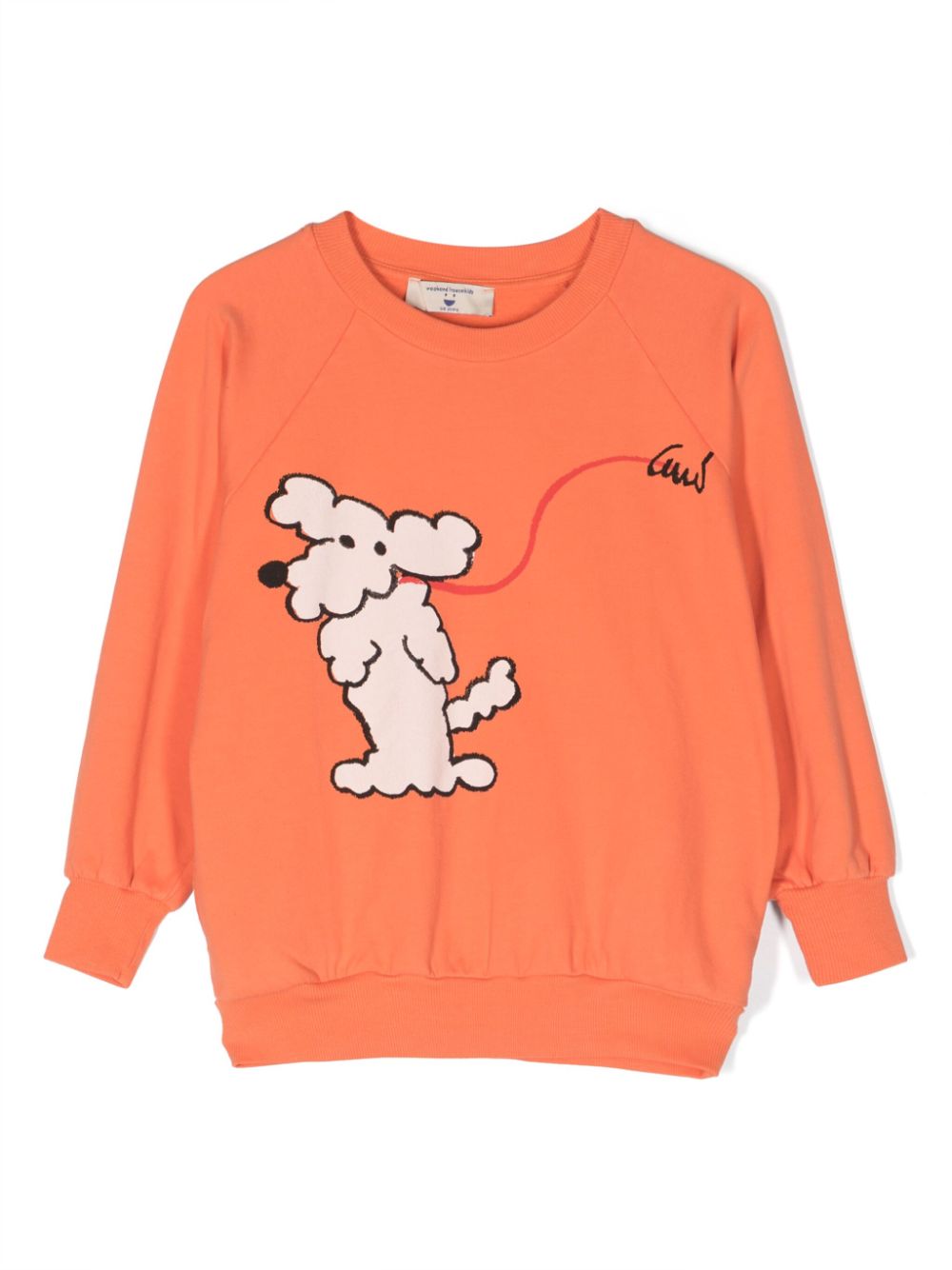 Weekend House Kids. dog-print crew-neck sweatshirt - Orange