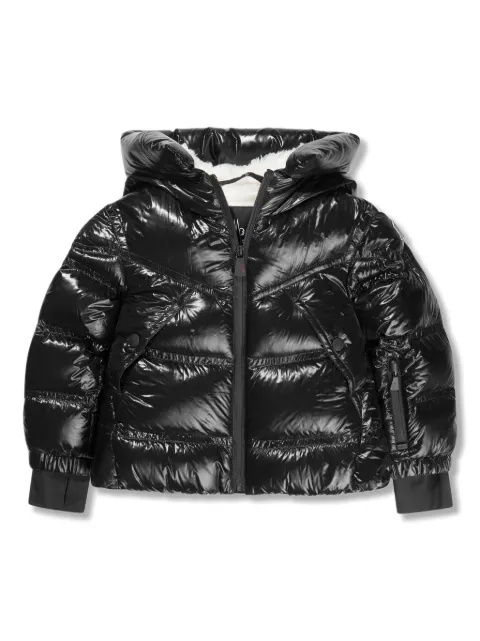 Moncler Enfant chamarra capitonada con aplique del logo