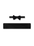 Patachou satin bow tie and waistband set - Black