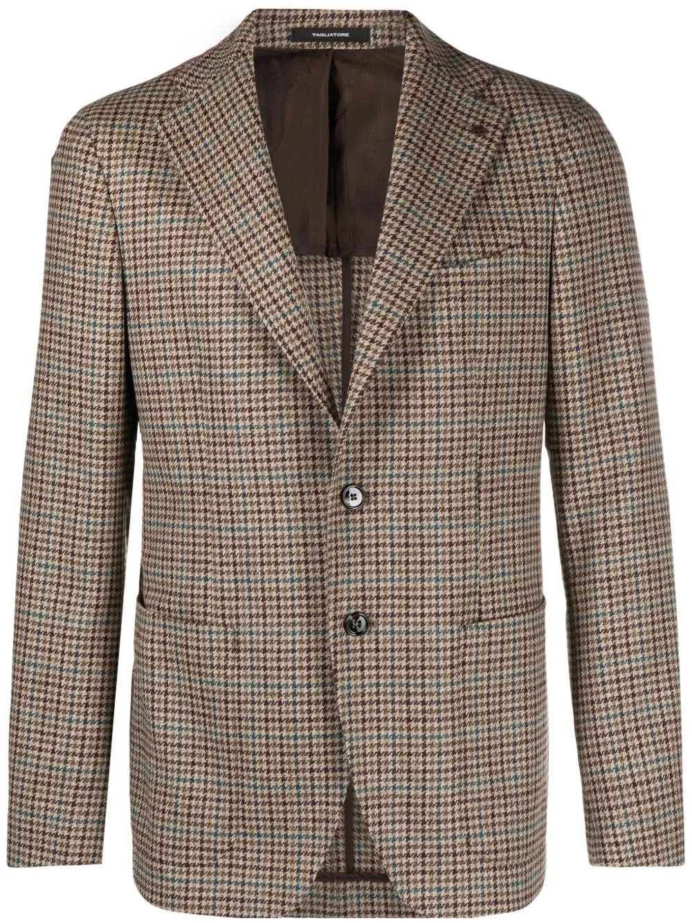 Tagliatore Geruite blazer Beige