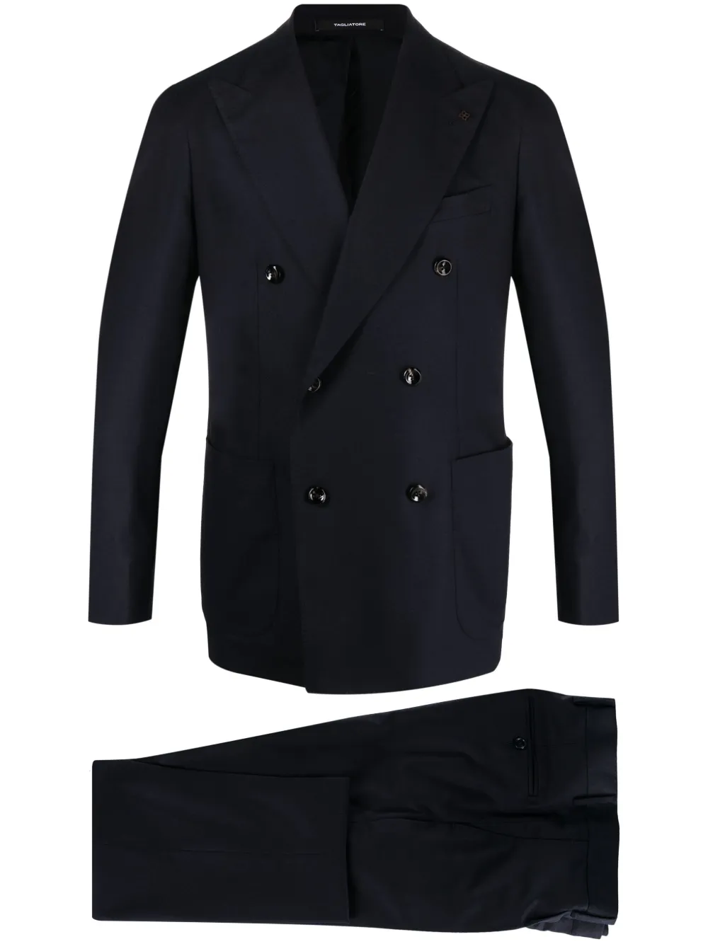 Tagliatore Double-breasted Suit In Blue