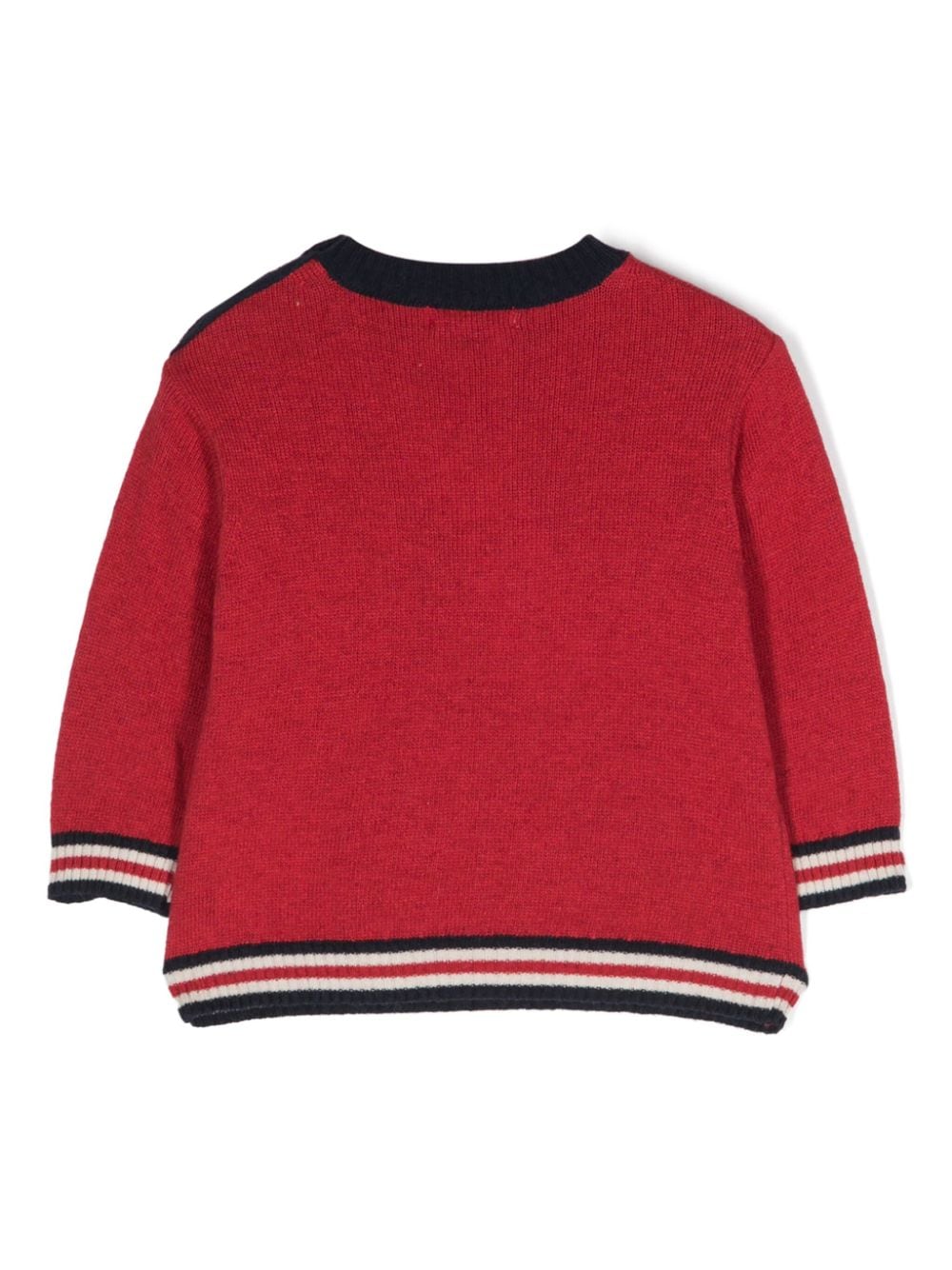 Shop Patachou Patterned Intarsia-knit Jumper In Red